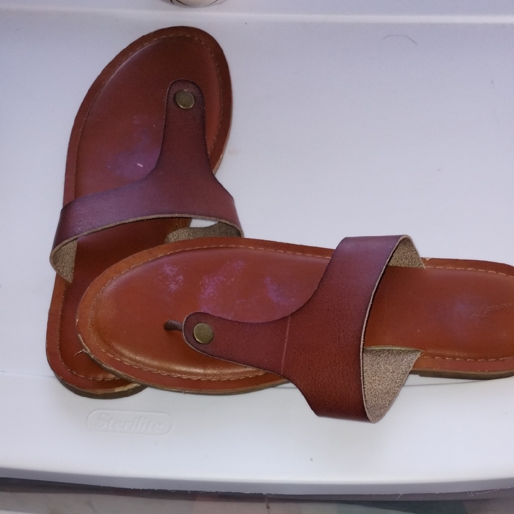 Universal Thread Brown Leather Slippers - Picture 3 of 5